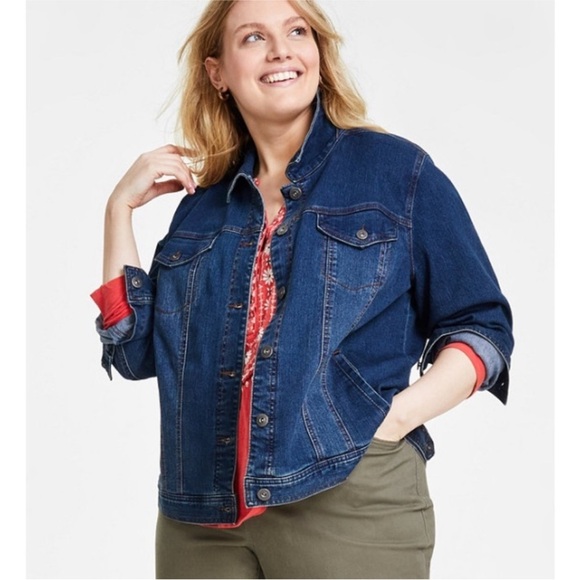 Style & Co. Jean Jacket plus size 22 - Picture 1 of 4